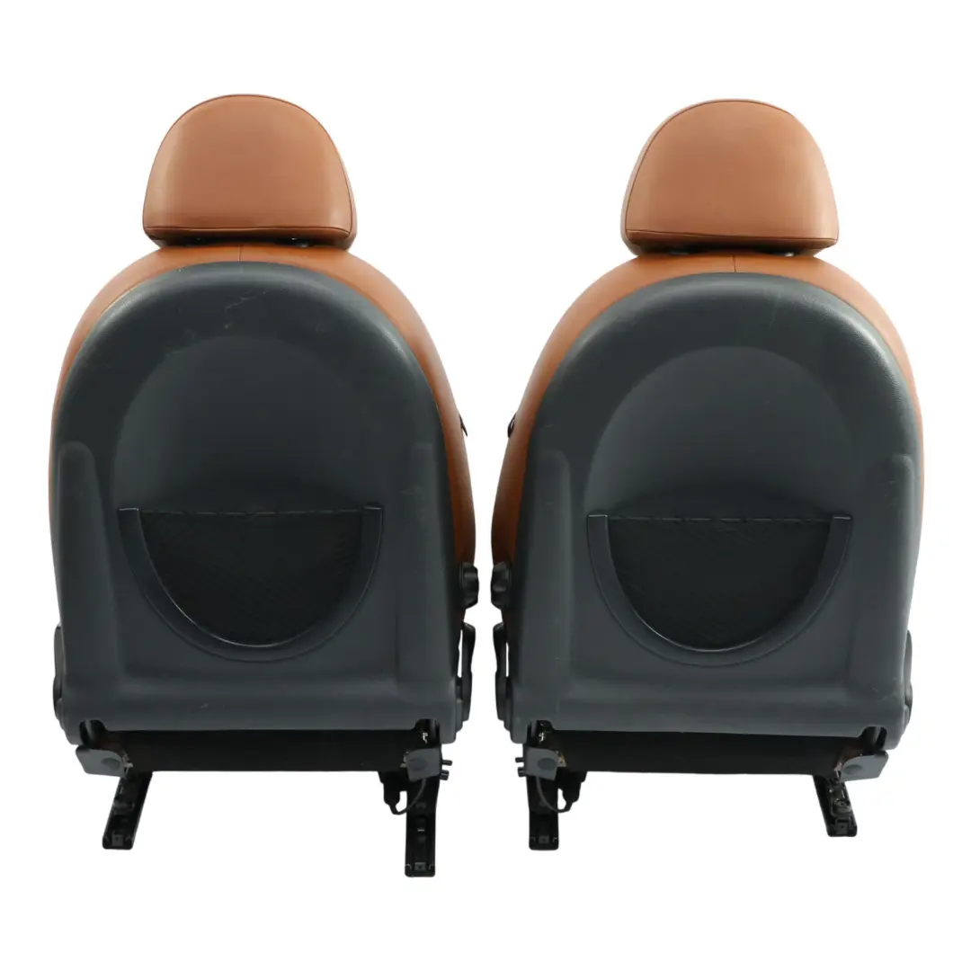 Heated Sport Malt Brown Leather English Seats Front Rear Seat Sidewalk to Mini with Part number R52 Mini Heated Sport Malt Brown Leather English Seats Front Rear Seat Sidewalk - SKU R52-Sport-Leather-Seats - Part number R52