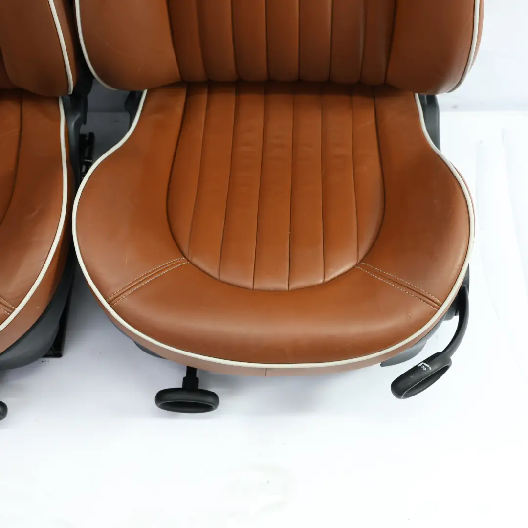 Mini Riscaldato Sport Marrone Pelle Sedili Anteriori Posteriori Marciapiede - SKU R52-Sport-Leather-Seats - Numero di parte R52