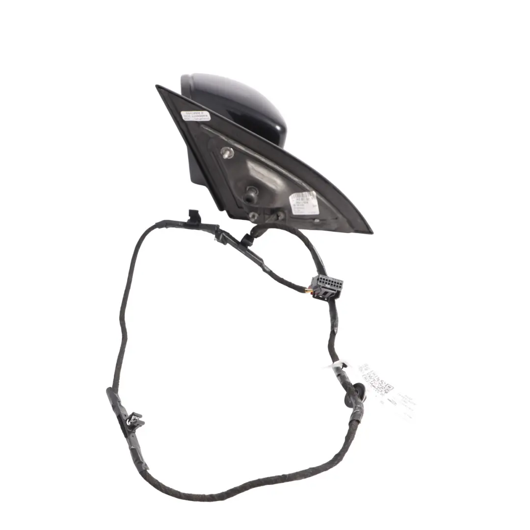 Volkswagen Scirocco Mk3 Front Door Wing Mirror Left N/S Deep Black - C9X - SKU RHD-1K8857507P-DBL - Part number 1K8857507P