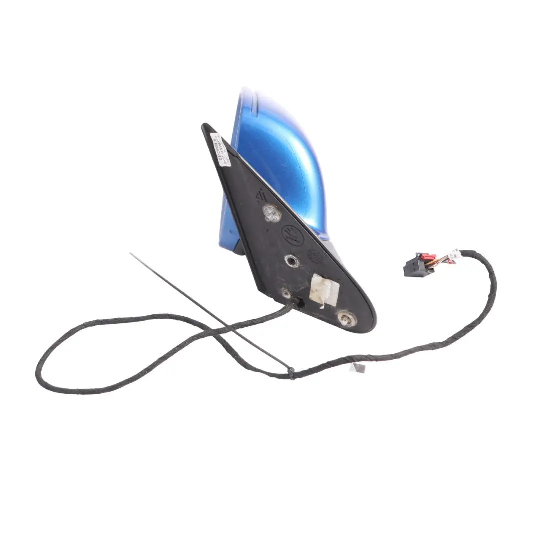 Skoda Octavia RS Mk2 1Z Door Wing Mirror Electric Left N/S Race Blue - F5W - SKU RHD-1Z2857507M-RAB - Part number 1Z2857507M