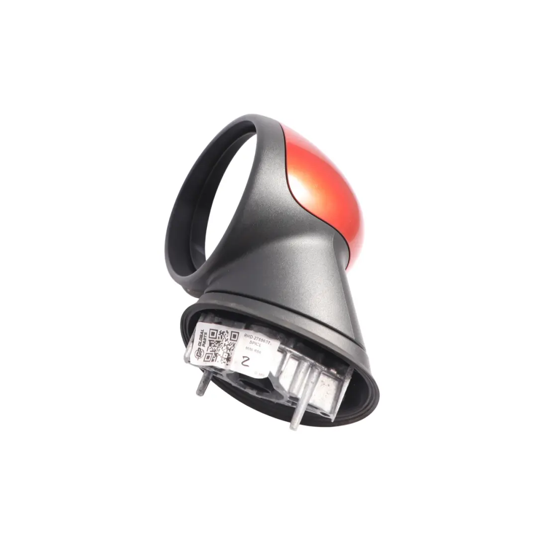 Mini R55 R56 Wing Mirror Heated Outside Left Door N/S 5 Pins Spice Orange - B23 - SKU RHD-2755637-SPICE - Part number 2755637