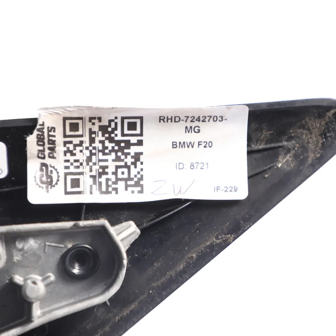 Heated Left Wing Mirror N/S Mineral Grau Metallic B39 to BMW 1 Series F20 F20N LCI with Part number 7242703 BMW 1 Series F20 F20N LCI Heated Left Wing Mirror N/S Mineral Grau Metallic B39 - SKU RHD-7242703-MG - Part number 7242703