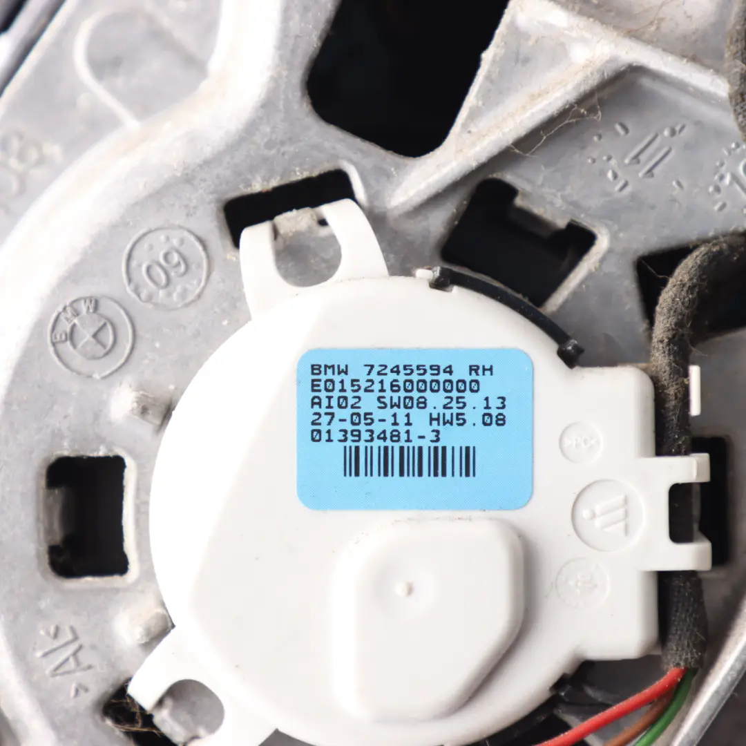 Exterior Wing Mirror Base 3 Pins Power Fold High Gloss Right O/S to BMW F10 with Part number 7283622 BMW F10 Exterior Wing Mirror Base 3 Pins Power Fold High Gloss Right O/S - SKU RHD-7283622 - Part number 7283622