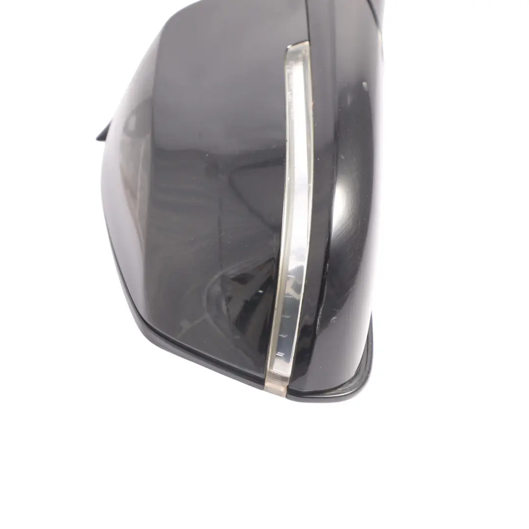 BMW F30 F31 Wing Mirror Shadow Line Heated Auto Dip Right O/S Black Sapphire 475 - SKU RHD-7345680-BS - Part number 7345680