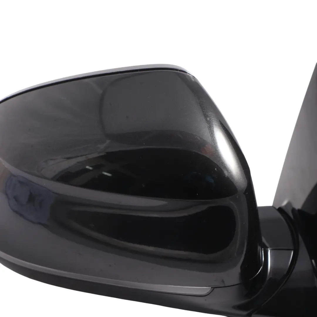 BMW X6 F16 Door Wing Mirror Glass Heated Outside Right O/S Black Sapphire - 475 - SKU RHD-7416116-BS - Part number 7416116