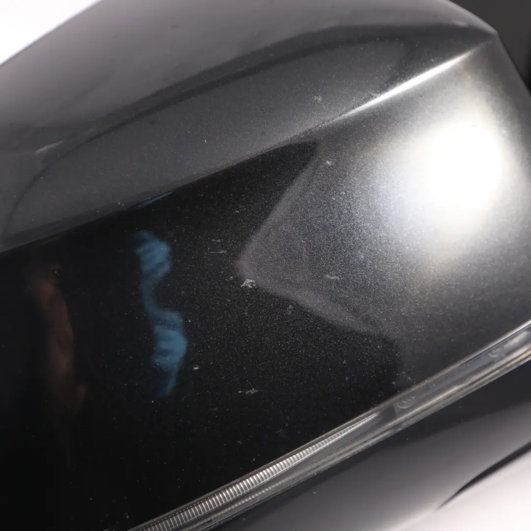 BMW X6 F16 Door Wing Mirror Glass Heated Outside Right O/S Black Sapphire - 475 - SKU RHD-7416116-BS - Part number 7416116
