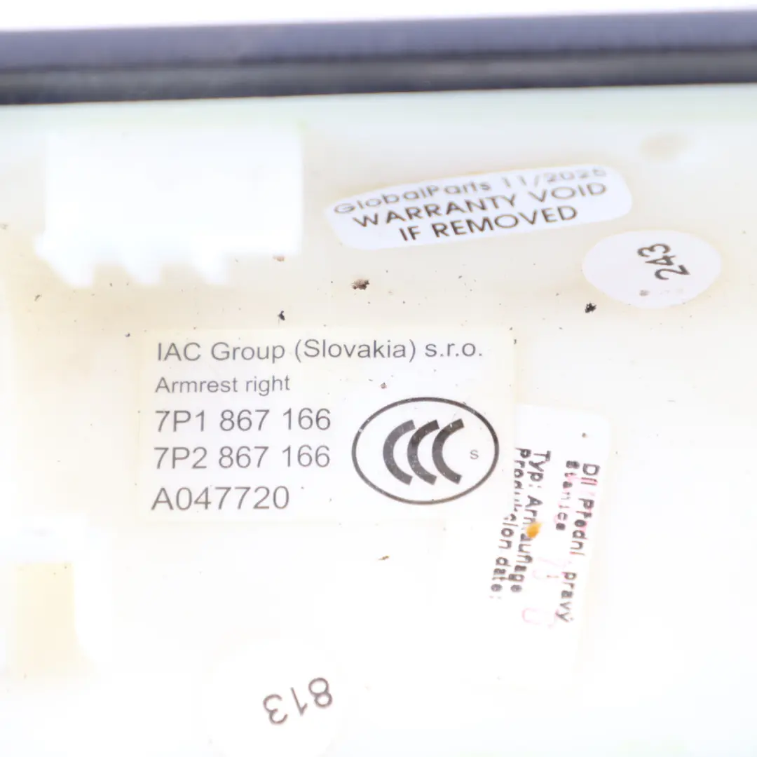 7P Armrest Window Switch Trim Front Right O/S 7P2867166 to Volkswagen Touareg with Part number 7P2868170A Volkswagen Touareg 7P Armrest Window Switch Trim Front Right O/S 7P2867166 - SKU RHD-7P2868170A - Part number 7P2868170A