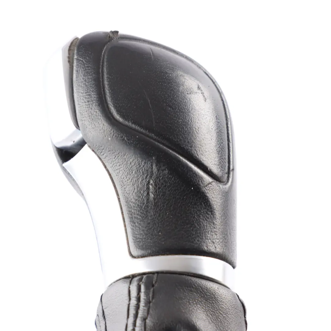 VW Volkswagen Touareg 7P Black Leather Selector Lever Gear Stick Knob - SKU RHD-7P2713203A - Part number 7P2713203A