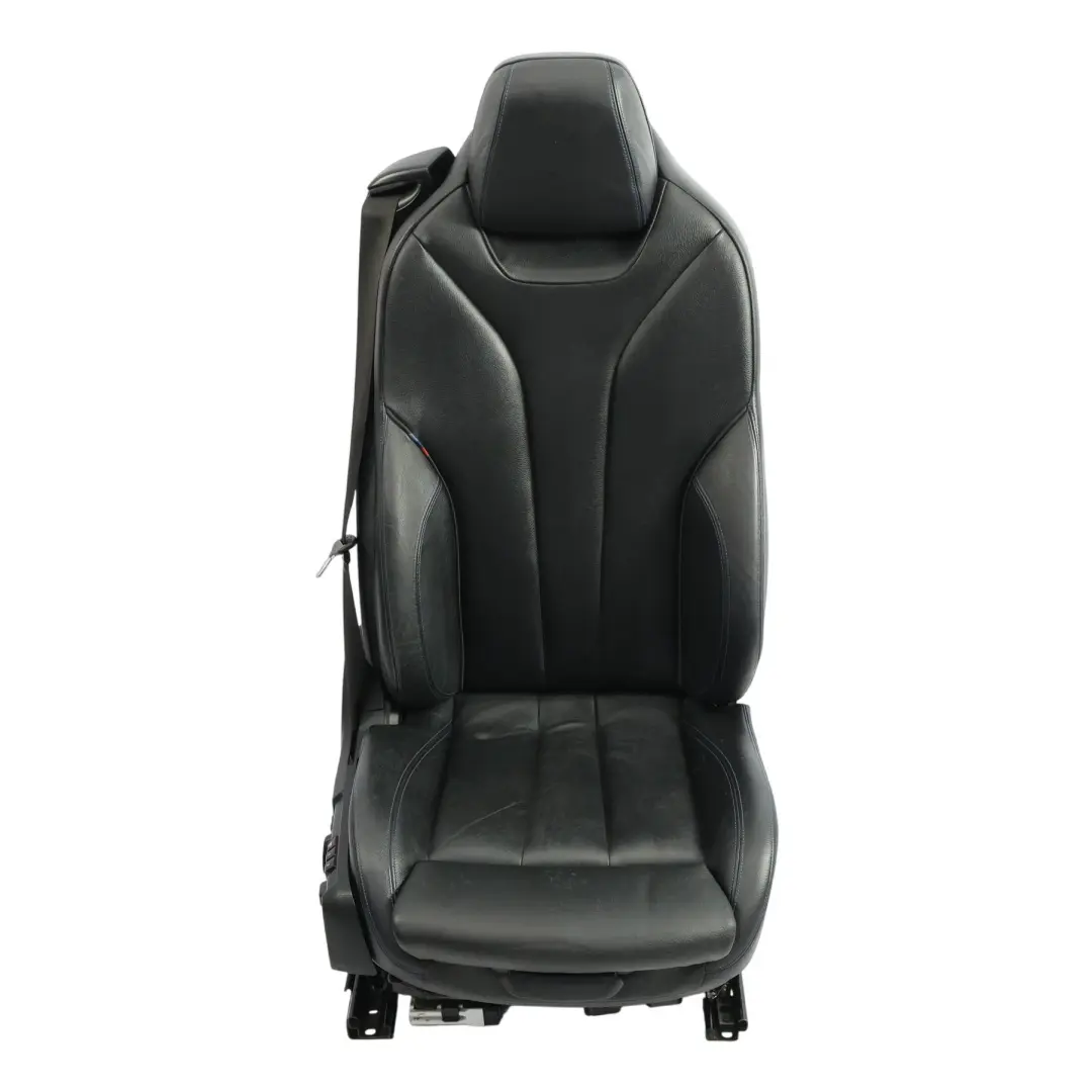 Front Seat Sport Memory Heated Black Leather Blue Stitching Right O/S to BMW F33 with Part number 8062620 BMW F33 Front Seat Sport Memory Heated Black Leather Blue Stitching Right O/S - SKU RHD-8062620-2 - Part number 8062620