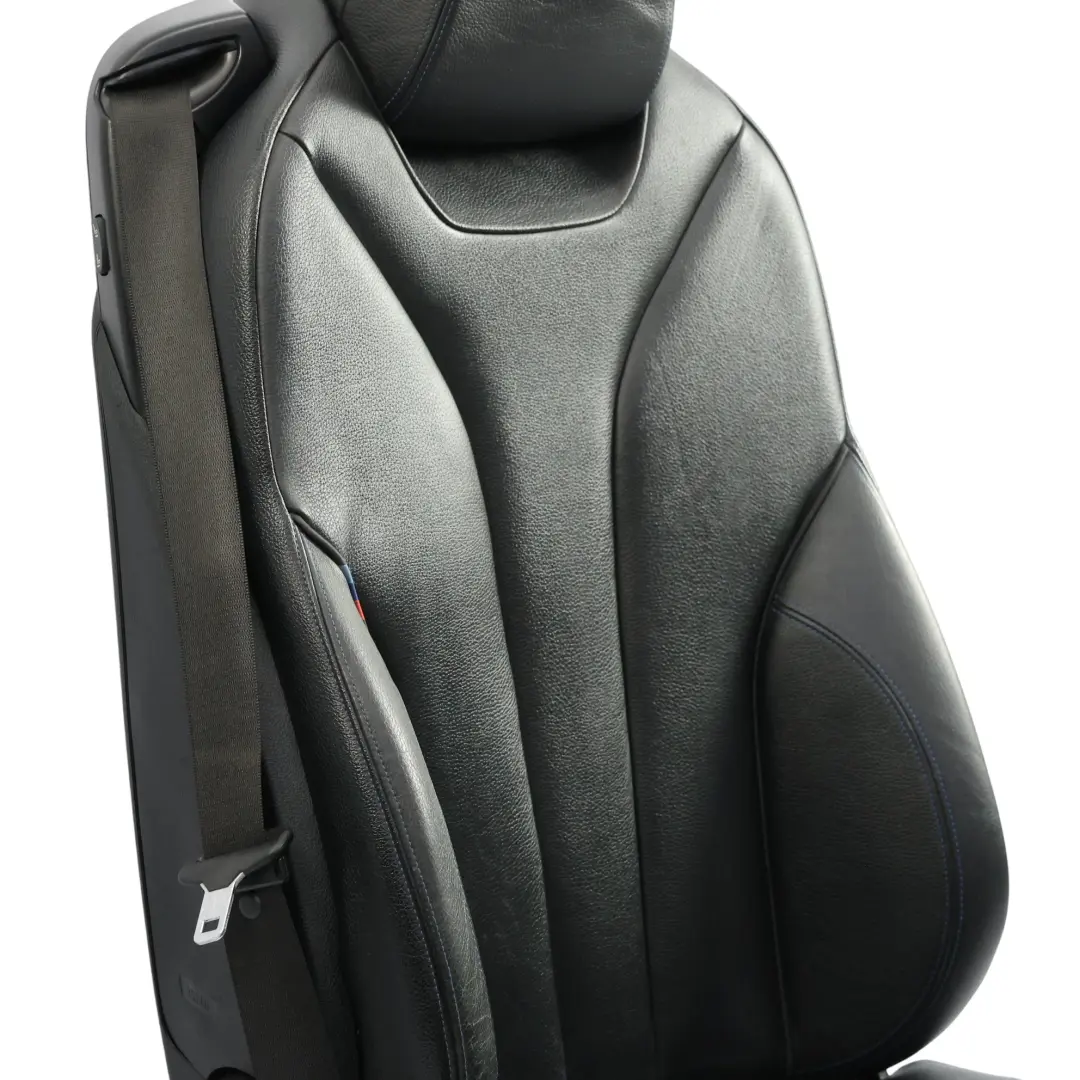 BMW F33 Front Seat Sport Memory Heated Black Leather Blue Stitching Right O/S - SKU RHD-8062620-2 - Part number 8062620