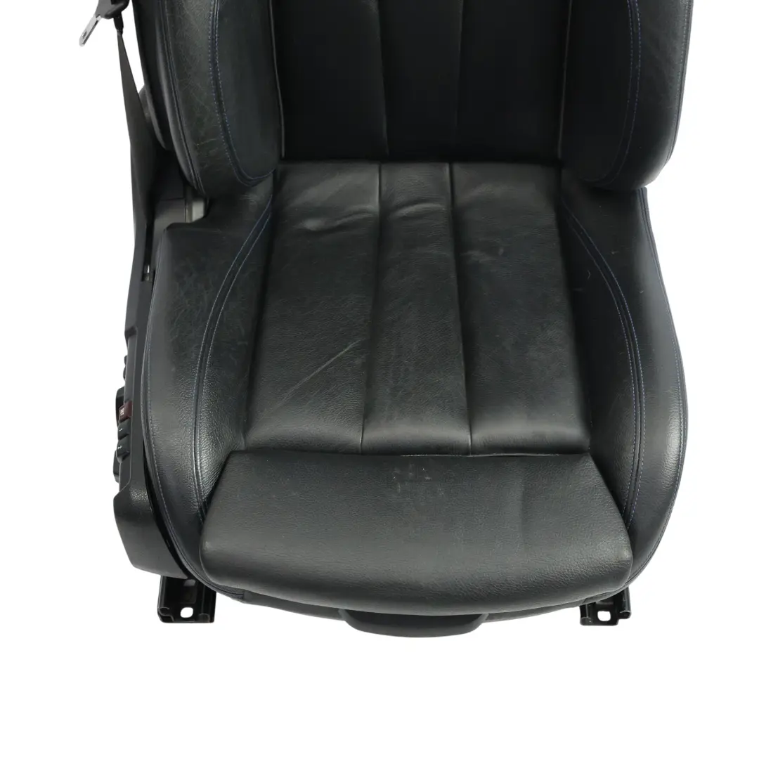 BMW F33 Front Seat Sport Memory Heated Black Leather Blue Stitching Right O/S - SKU RHD-8062620-2 - Part number 8062620