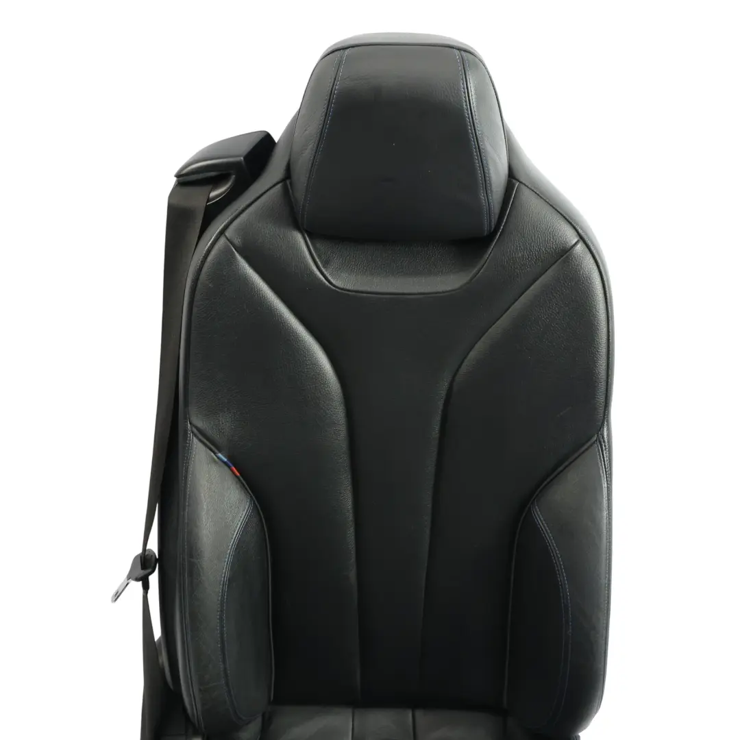 BMW F33 Front Seat Sport Memory Heated Black Leather Blue Stitching Right O/S - SKU RHD-8062620-2 - Part number 8062620
