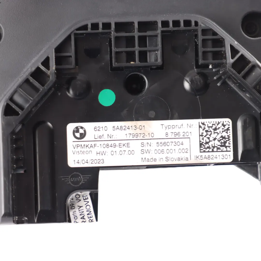 Digital Instrument Cluster Speedo Clocks Module 5A82413 to Mini F55 F56 F60 with Part number 8796201 Mini F55 F56 F60 Digital Instrument Cluster Speedo Clocks Module 5A82413 - SKU RHD-8796201 - Part number 8796201