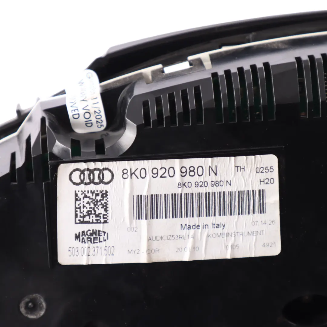 Instrument Cluster Speedo Clocks Meter Diesel Automatic to Audi A4 B8 with Part number 8K0920980N Audi A4 B8 Instrument Cluster Speedo Clocks Meter Diesel Automatic - SKU RHD-8K0920980N-1 - Part number 8K0920980N