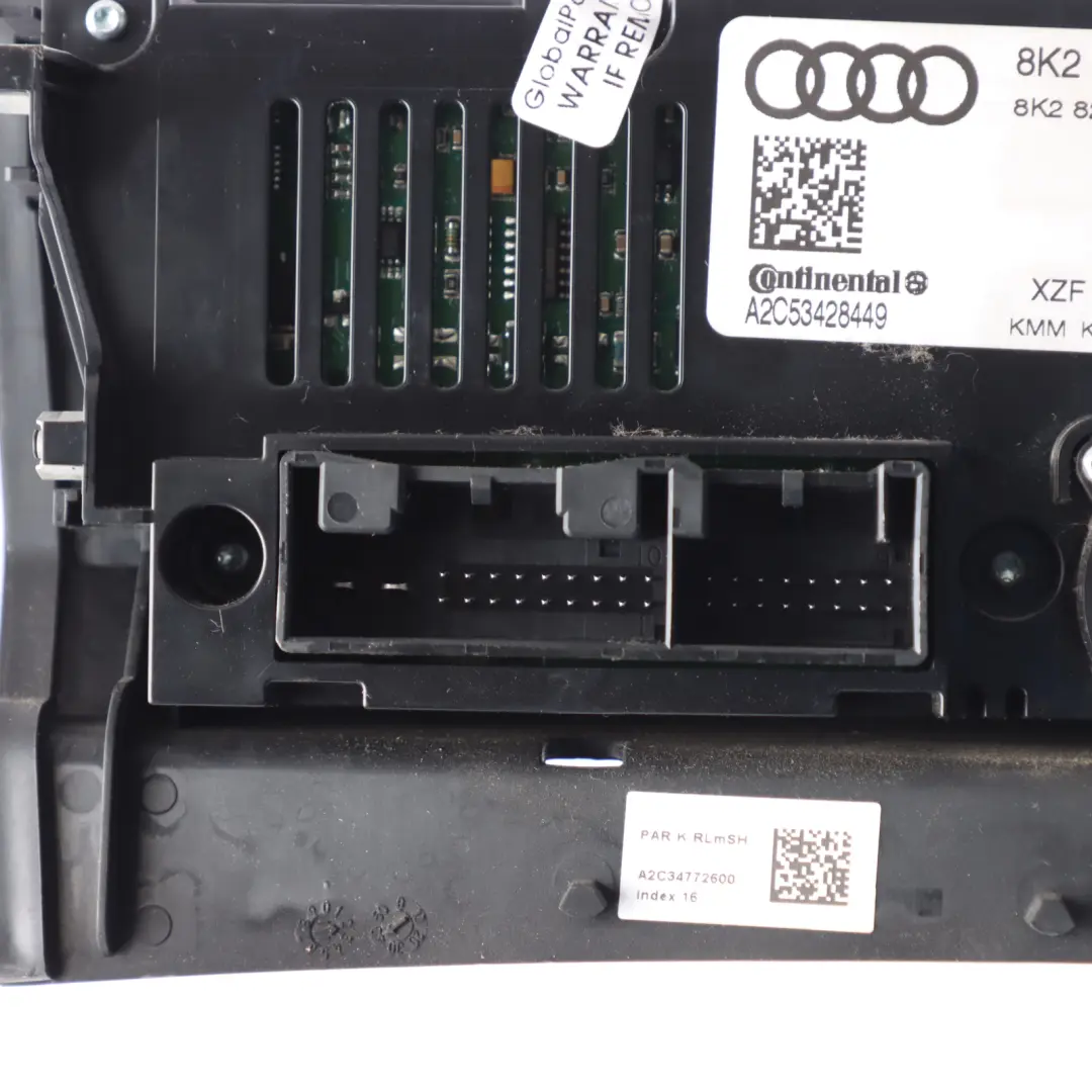 Audi A4 B8 A5 8T A/C Air Condition Heater Climate Switch Panel - SKU RHD-8K2820043AD - Part number 8K2820043AD