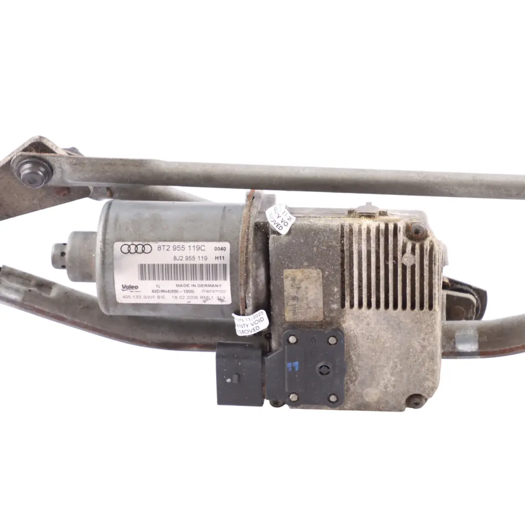 Audi A5 8T Front Windscreen Wiper Motor Linkage Mechanism - SKU RHD-8T2955023D - Part number 8T2955023D