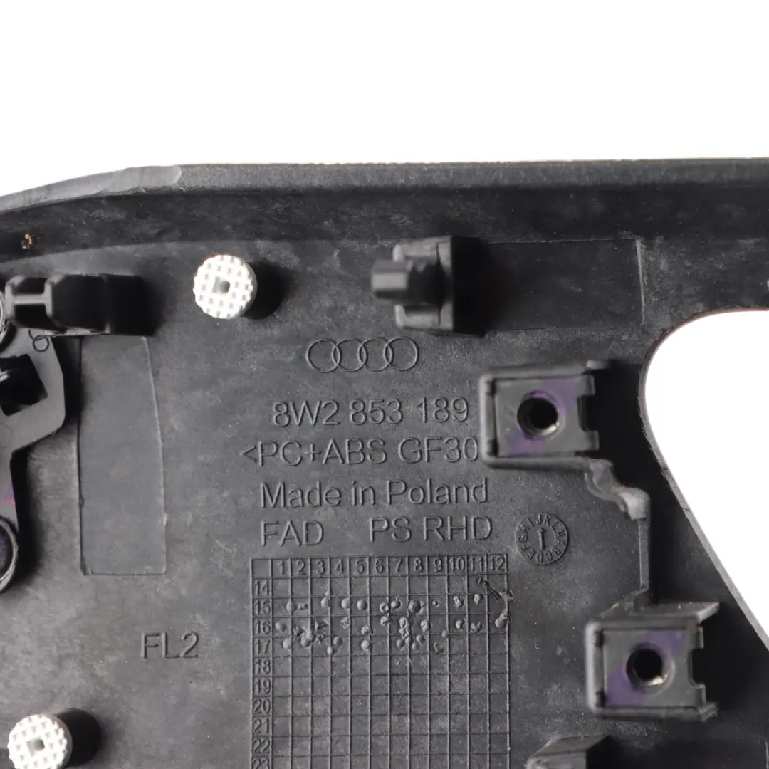 Audi A5 S5 F5 A4 S4 B9 Dashboard Panel Surround Cover Trim Left N/S 8W2853189 - SKU RHD-8W2853189AC - Part number 8W2853189AC