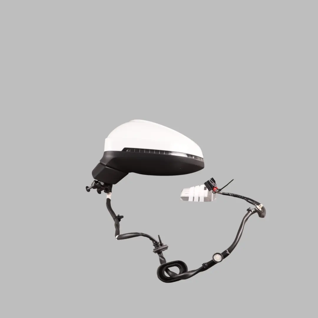 Audi A4 B9 Electric Wing Mirror Left O/S Glacier White Pearl - S9R - SKU RHD-8W2857409A-MGW - Part number 8W2857409A