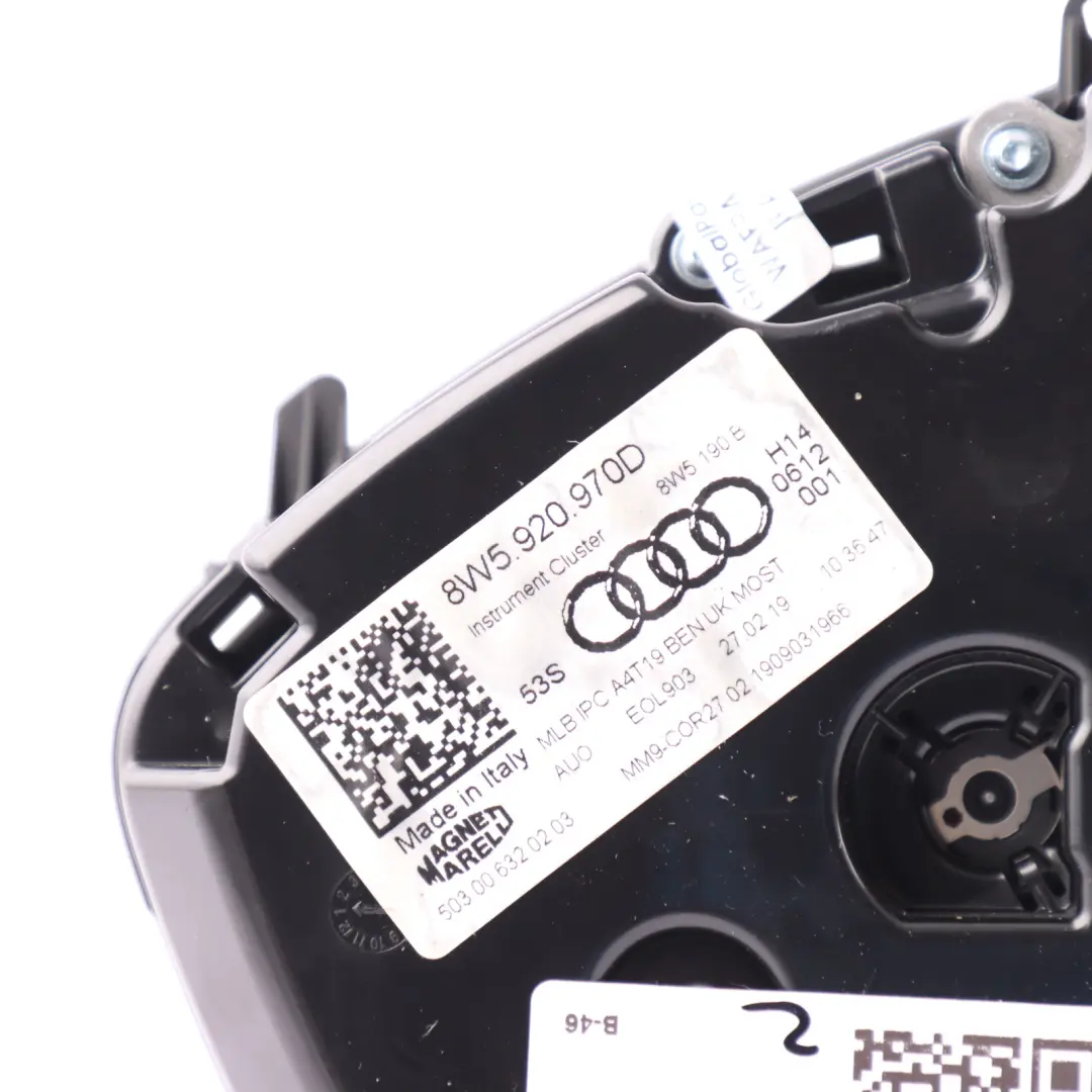 Audi A4 B9 Instrument Cluster Clocks Speedo Meter Automatic Petrol 8W5920970B - SKU RHD-8W5920970D-1 - Part number 8W5920970D