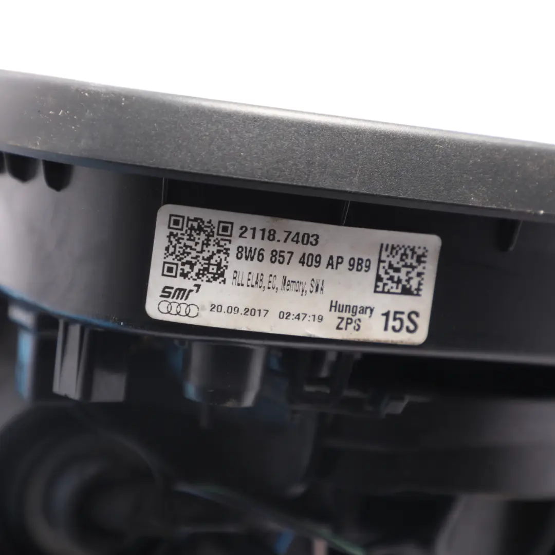 Audi A5 RS F5 Door Wing Mirror Base Side Electric Left N/S - SKU RHD-8W6857409AP - Part number 8W6857409AP