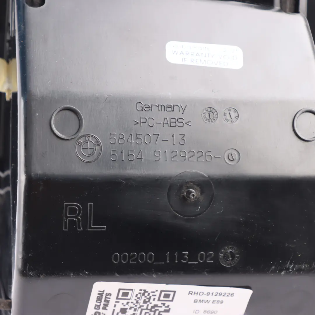 BMW Z4 E89 Storage Box Compartment Driver's Side Dashboard Tray - SKU RHD-9129226 - Part number 9129226