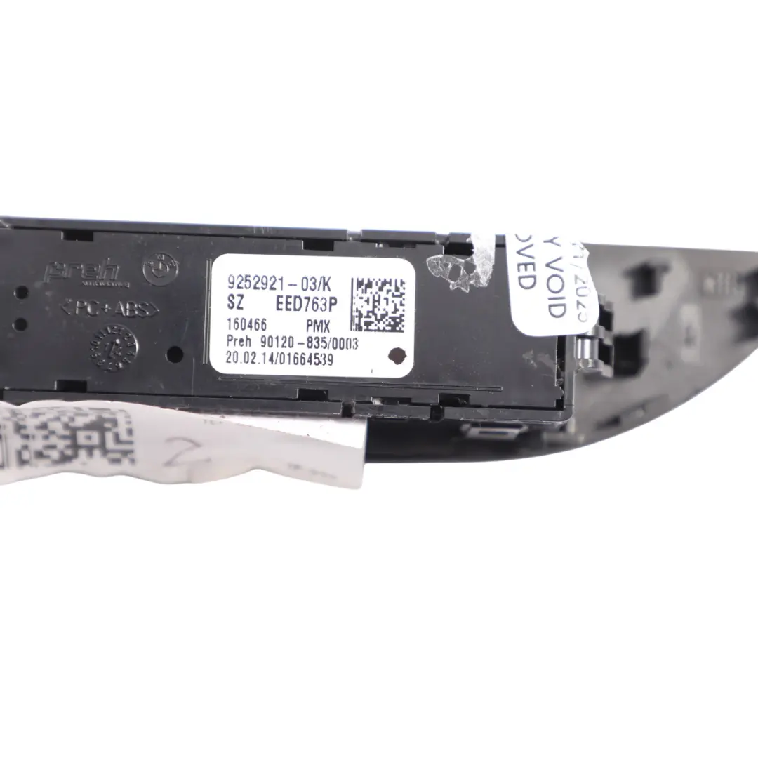 BMW F20 F21 F30 F31 F36 Operating Unit Centre Console Switch PDC O/S - SKU RHD-9252921-4 - Part number 9252921
