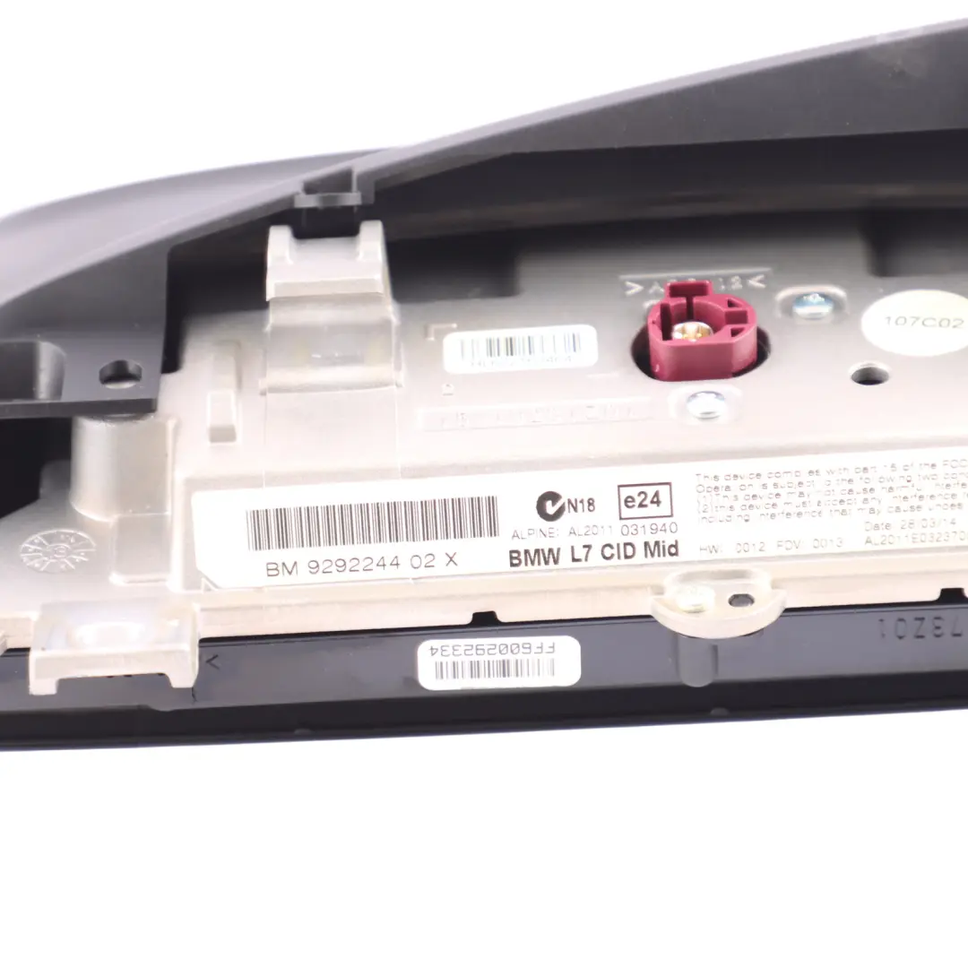 Central Information Display Screen 6,5" Radio Nav to BMW F20 F21 F22 F23 with Part number 9292244 BMW F20 F21 F22 F23 Central Information Display Screen 6,5" Radio Nav - SKU rhd-9292244-2 - Part number 9292244