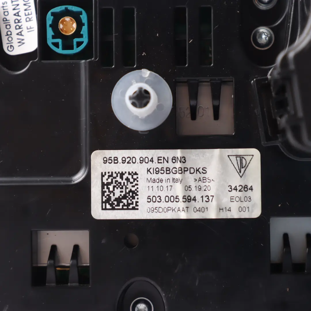 Instrument Cluster Speedometer Diesel Automatic 95B920904EN to Porsche Macan 95B with Part number 95B920904ER Porsche Macan 95B Instrument Cluster Speedometer Diesel Automatic 95B920904EN - SKU RHD-95B920904ER - Part number 95B920904ER