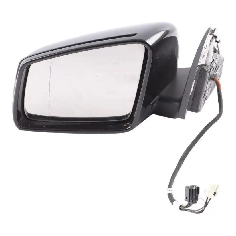 Mercedes W204 Wing Mirror Power Fold Door Left N/S Obsidian Black Metallic 197 - SKU RHD-A2048103176-OB - Part number A2048103176