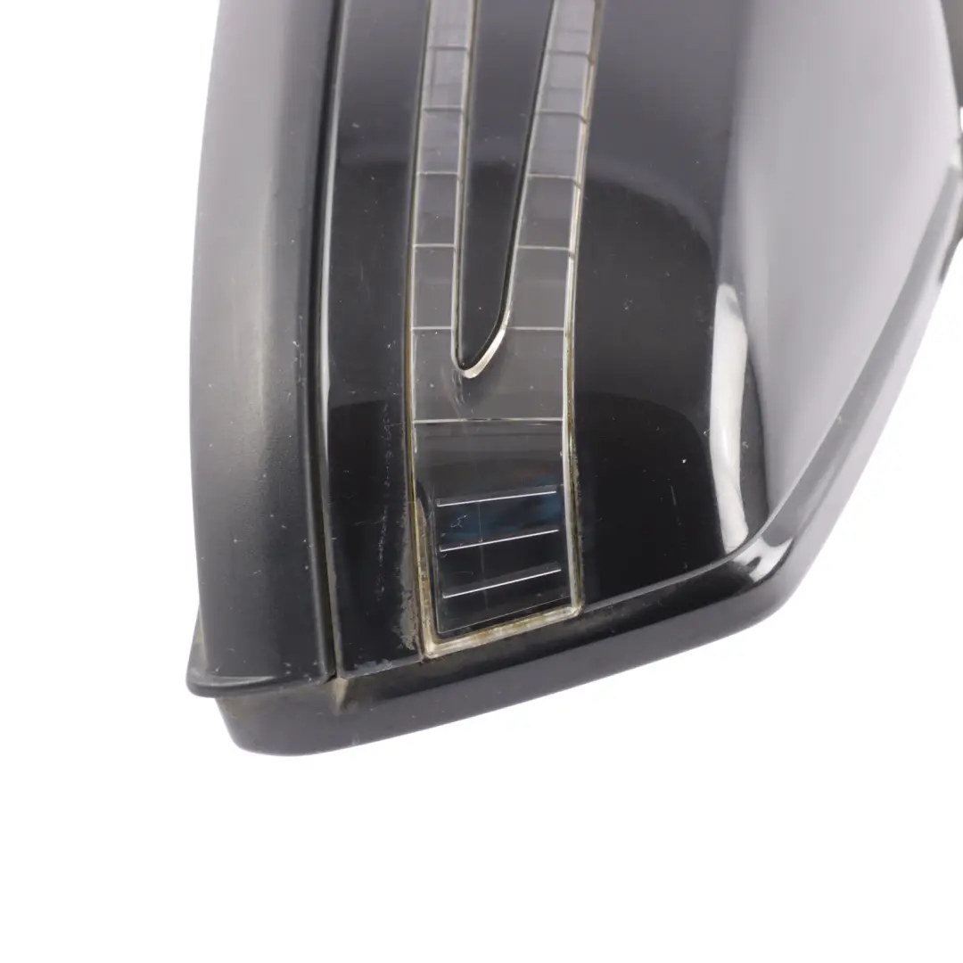 Mercedes W204 Wing Mirror Power Fold Door Left N/S Obsidian Black Metallic 197 - SKU RHD-A2048103176-OB - Part number A2048103176