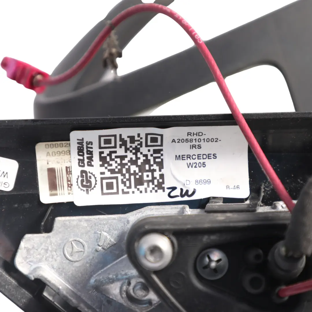 Wing Mirror Door Right O/S Outside Iridium Silver Metallic - 775 to Mercedes W205 with Part number A2058101002 Mercedes W205 Wing Mirror Door Right O/S Outside Iridium Silver Metallic - 775 - SKU RHD-A2058101002-IRS - Part number A2058101002
