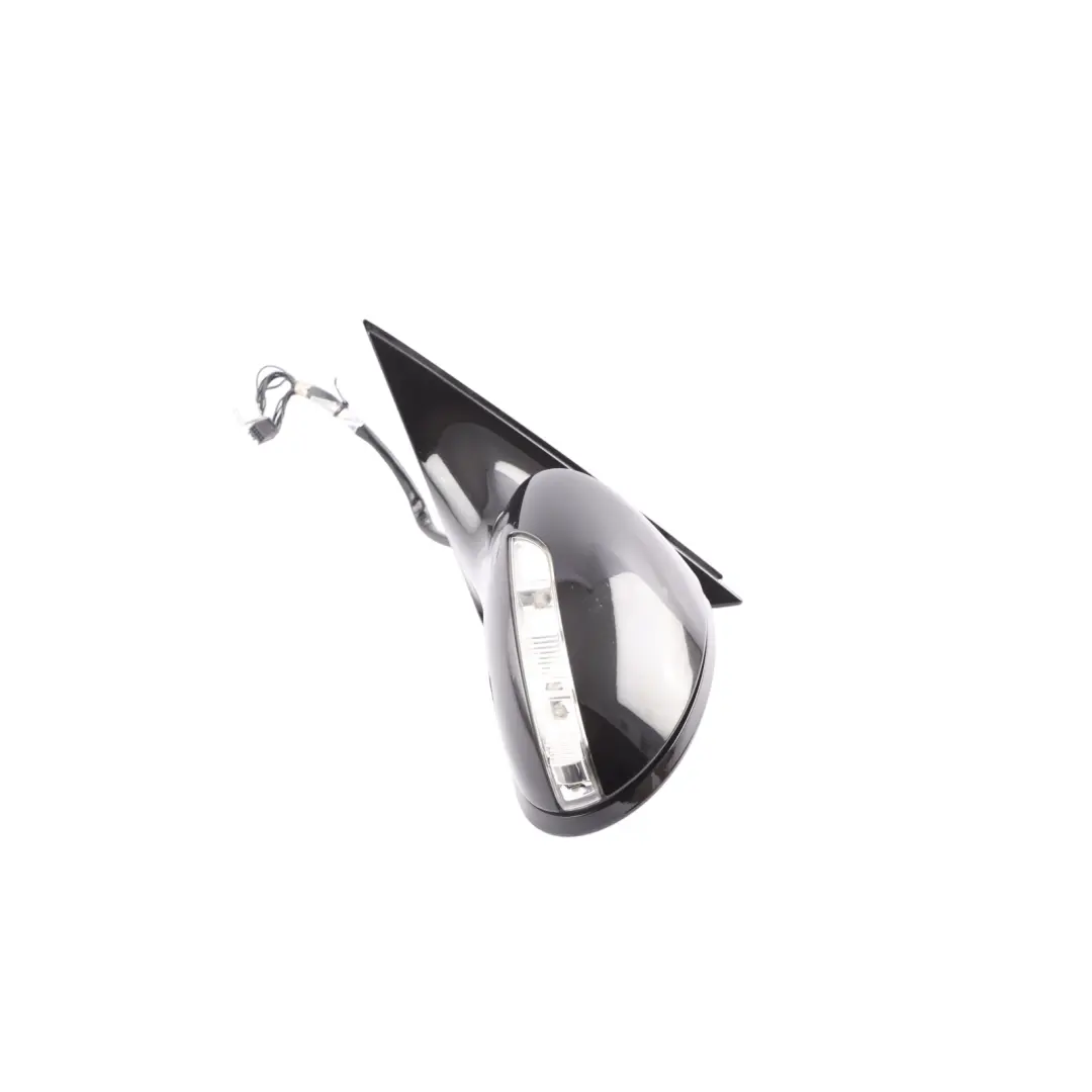 Mercedes W221 S320 Wing Mirror Left N/S Obsidian Black Metallic 197 - SKU RHD-A2218100376-OB - Part number A2218100376