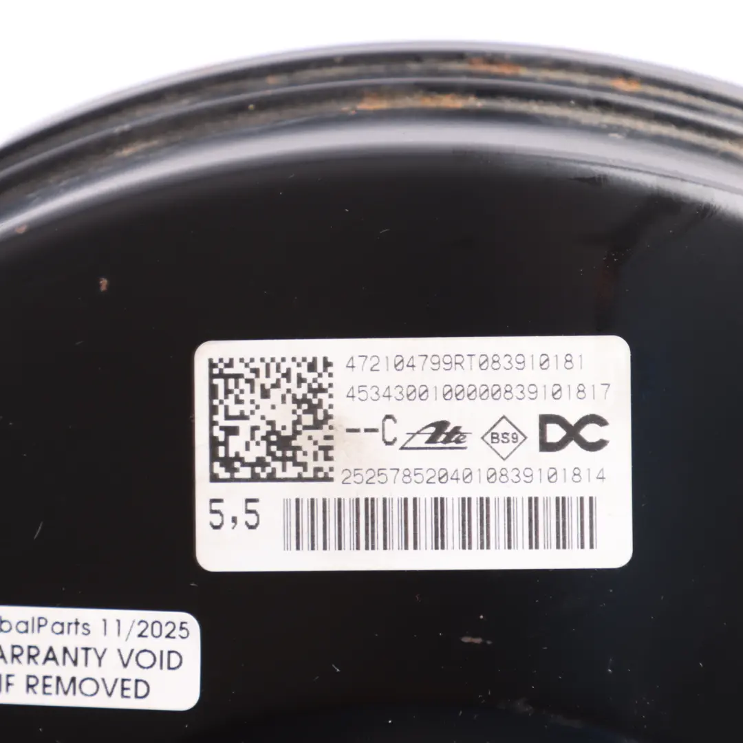 Smart ForTwo C453 Brake Servo Booster Master Cylinder Unit 472104799R - SKU RHD-A4534300100 - Part number A4534300100