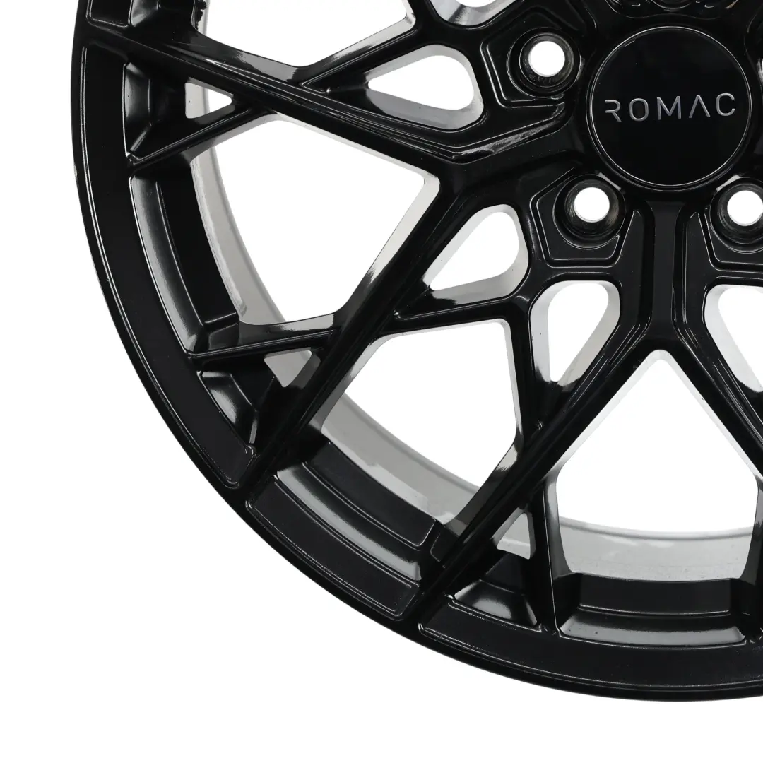  Romac Vortex Black Glossy Wheel Alloy RIm 18" 8J ET:45 - SKU ROMAC-VIA-18-1 - Part number ROMAC-VIA-18-1