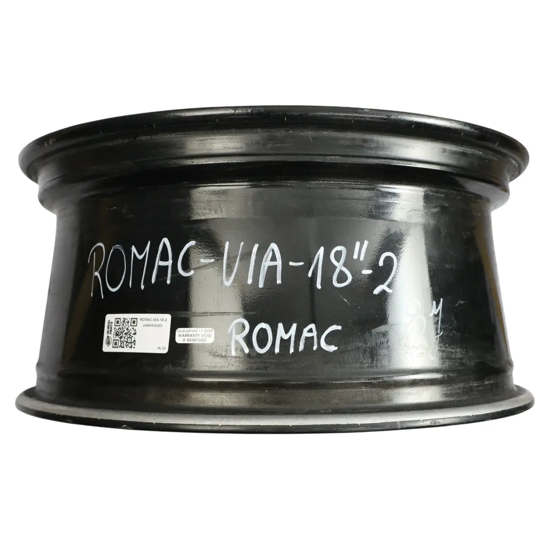  Felga Aluminiowa Alufelga Romac Radium Black Glossy 18" 8J - SKU ROMAC-VIA-18-2 - Numer Części ROMAC-VIA-18-2