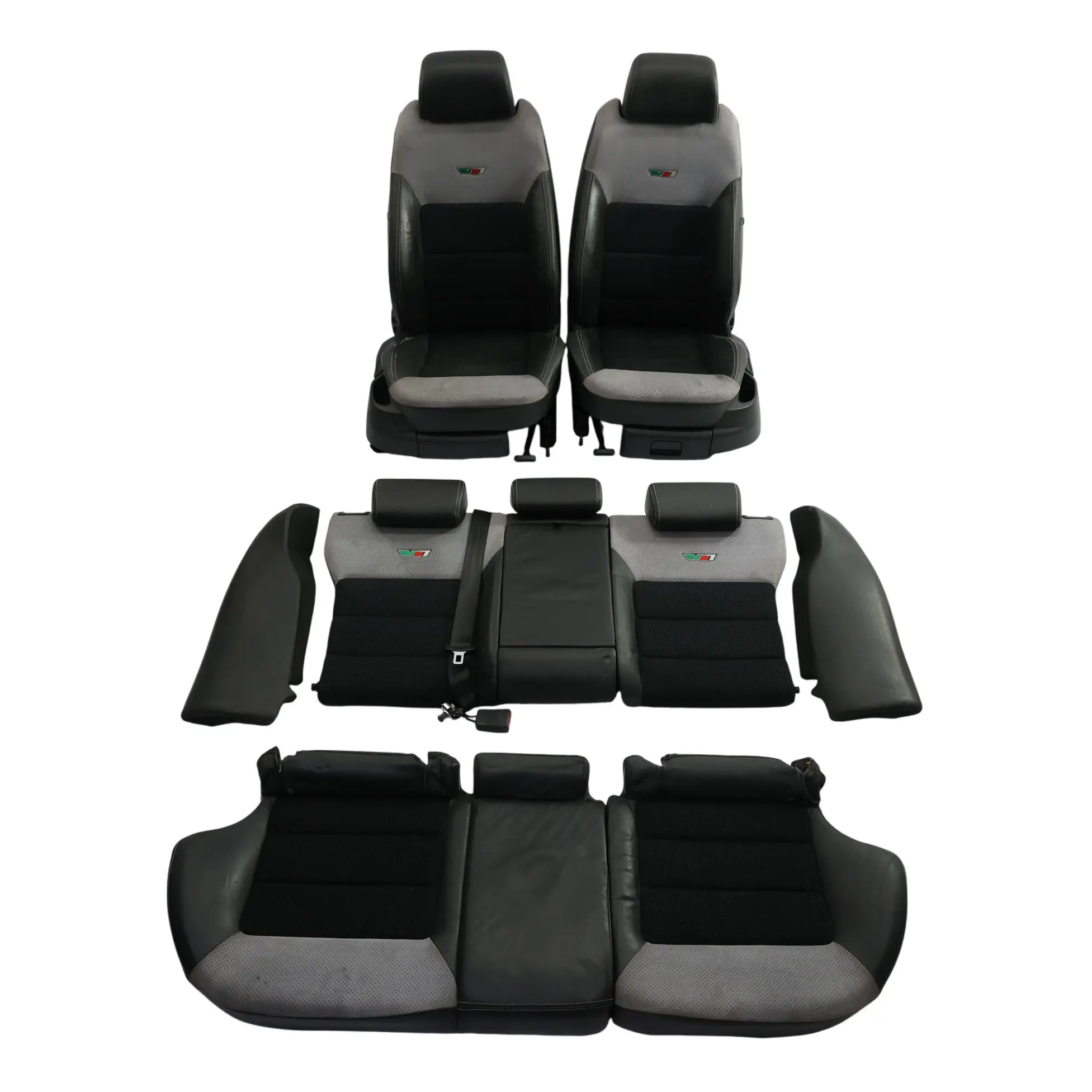 Skoda Octavia 1Z VRS RS Front Seats Rear Sofa Leather Cloth Grey Anthr Set Kit