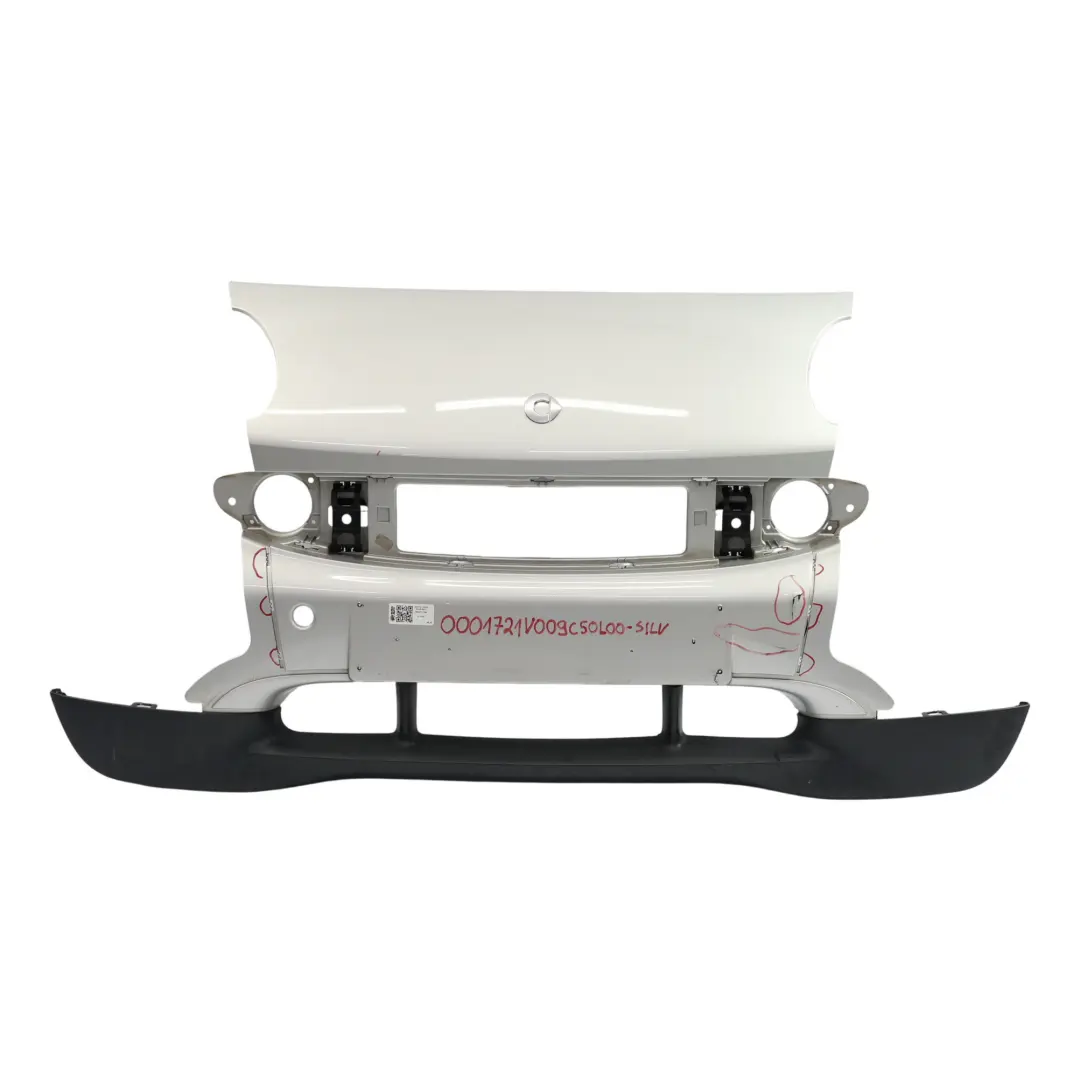 Smart Fortwo C450 Front Bumper Centre Slam Panel Cover Silver Metallic - EAD - SKU 0001721V009C50L00-SILV - Part number 0001721V009C50L00