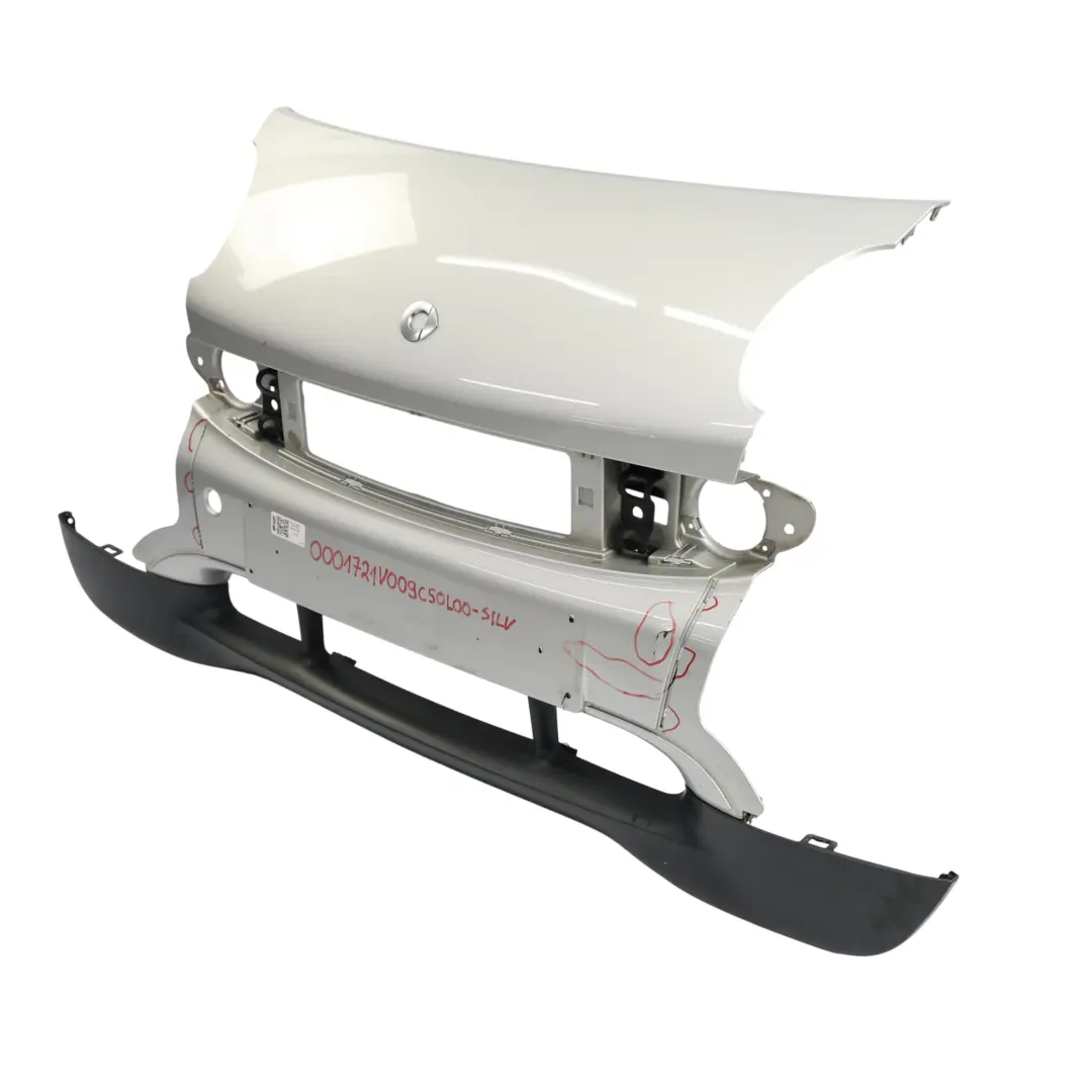 Smart Fortwo C450 Front Bumper Centre Slam Panel Cover Silver Metallic - EAD - SKU 0001721V009C50L00-SILV - Part number 0001721V009C50L00