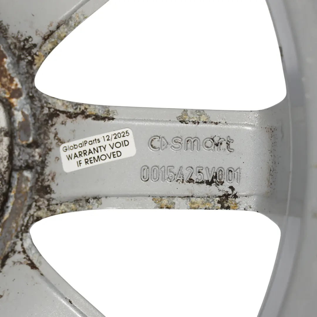 Smart ForTwo C450 Front Wheel Rim Alloy Silver 15" 4J ET:27 - SKU 0015425V001-1 - Part number 0015425V001