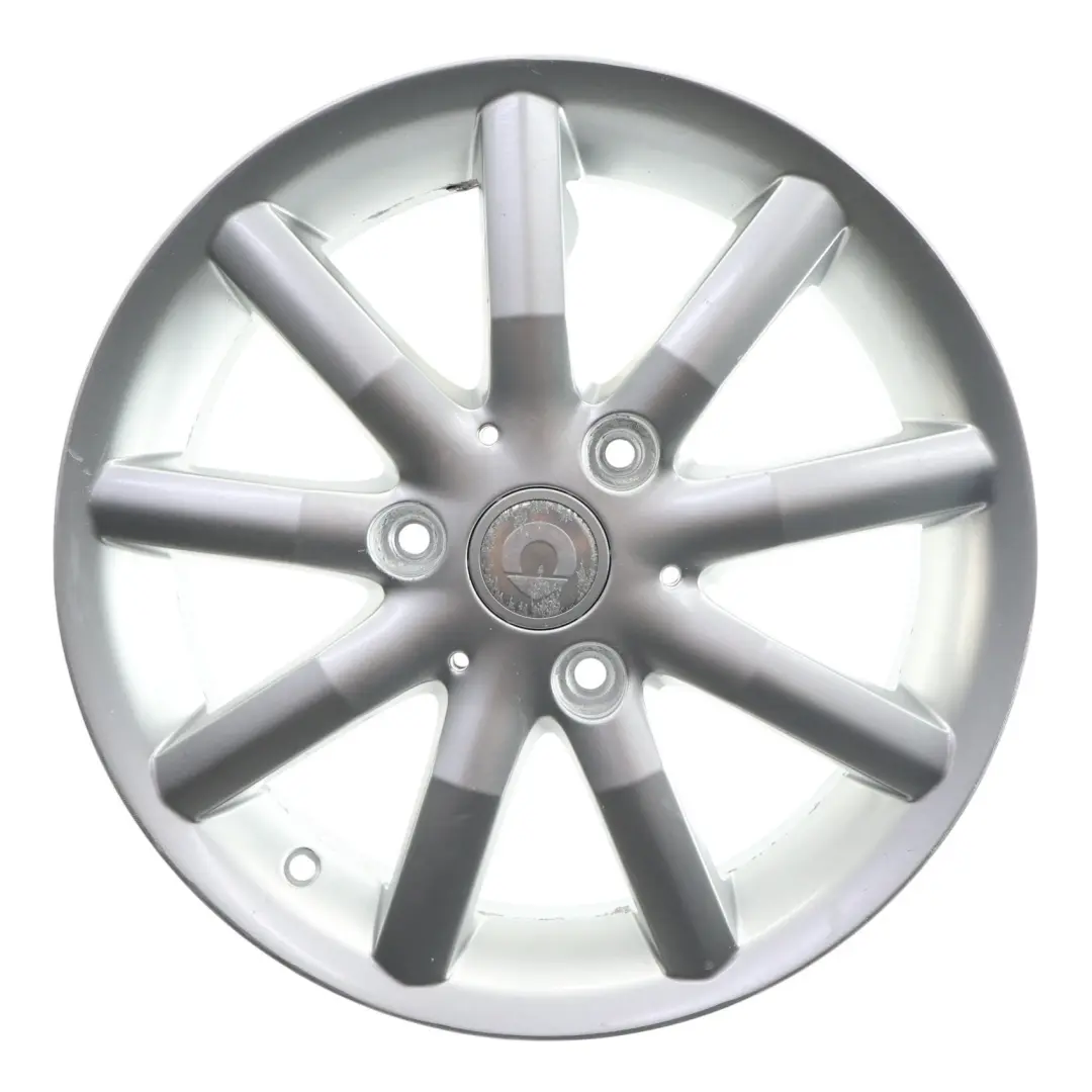 C450 Vorderradfelge Leichtmetall Silber 15" 4J ET:27 für Smart Fortwo mit Teilenummer 0015425V001 Smart Fortwo C450 Vorderradfelge Leichtmetall Silber 15" 4J ET:27 - SKU 0015425V001-2 - Teilenummer 0015425V001