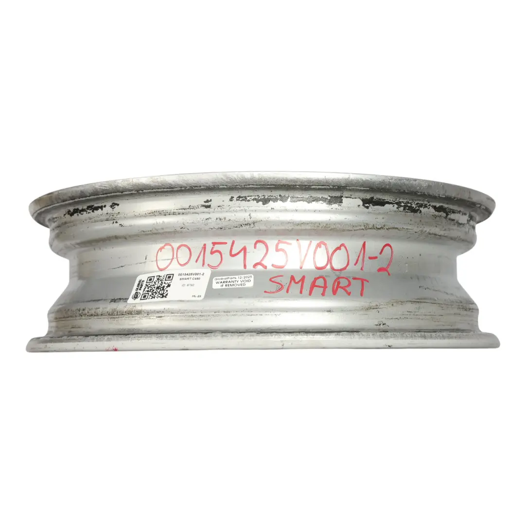 Smart Fortwo C450 Cerchio Anteriore In Lega Argento 15" 4J ET:27 - SKU 0015425V001-2 - Numero di parte 0015425V001