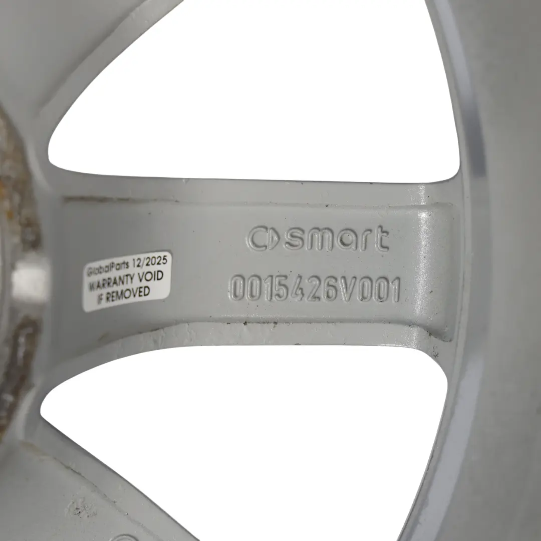 C450 Rear Wheel Rim Alloy Silver 15" 5,5J ET:27 to Smart ForTwo with Part number 0015426V001 Smart ForTwo C450 Rear Wheel Rim Alloy Silver 15" 5,5J ET:27 - SKU 0015426V001-1 - Part number 0015426V001