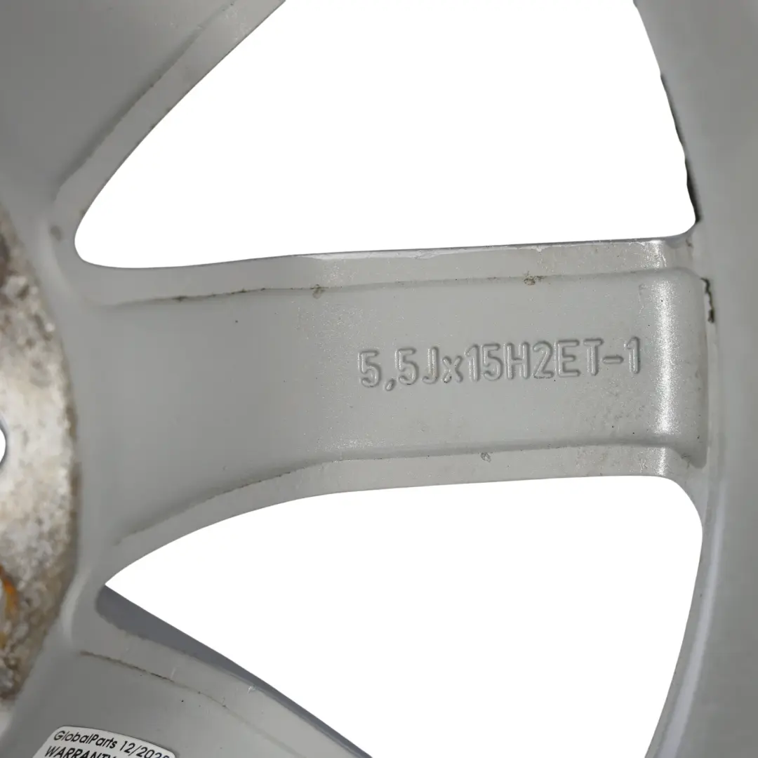 Smart ForTwo C450 Rear Wheel Rim Alloy Silver 15" 5,5J ET:27 0015425V001 - SKU 0015426V001-1 - Part number 0015426V001