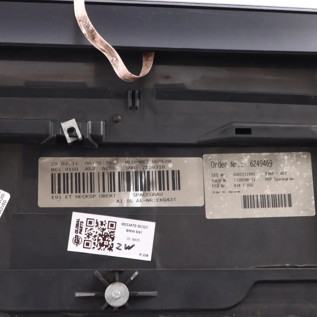 BMW E91 Touring Trunk Lid Boot Rear Spoiler Spacegrau Space Grey A52 - SKU 0033470-SCG1 - Part number 0033470