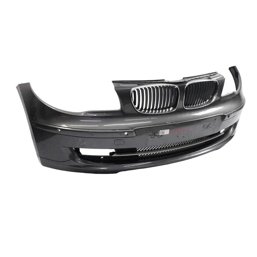 BMW E81 E87 LCI Complete Front Bumper Trim Panel Sparkling Graphite - A22 - SKU 0035909-SG - Part number 0035909