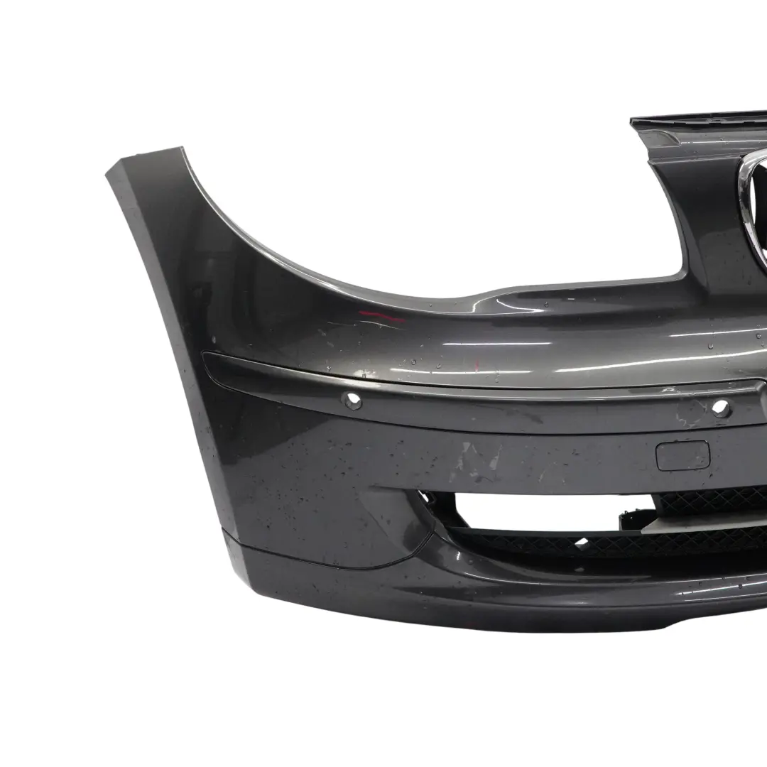 BMW E81 E87 LCI Complete Front Bumper Trim Panel Sparkling Graphite - A22 - SKU 0035909-SG - Part number 0035909
