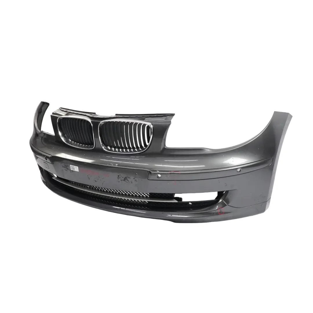 Complete Front Bumper Trim Panel Sparkling Graphite - A22 to BMW E81 E87 LCI with Part number 0035909 BMW E81 E87 LCI Complete Front Bumper Trim Panel Sparkling Graphite - A22 - SKU 0035909-SG - Part number 0035909