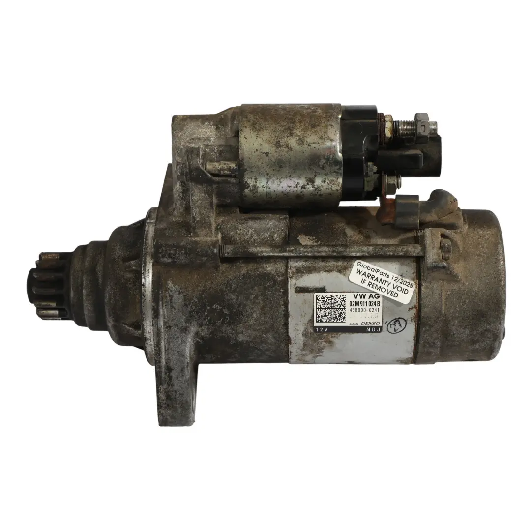 Starter Motor Diesel Engine to Volkswagen VW Golf Mk7 VII Passat B8 with Part number 02M911024B Volkswagen VW Golf Mk7 VII Passat B8 Starter Motor Diesel Engine - SKU 02M911024B - Part number 02M911024B