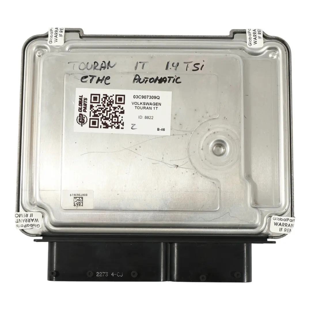 CTHC 140HP Motor ECU Automático para Volkswagen Touran 1T 1.4 TSI con número de pieza 03C907309Q Volkswagen Touran 1T 1.4 TSI CTHC 140HP Motor ECU Automático - SKU 03C907309Q - Número de pieza 03C907309Q