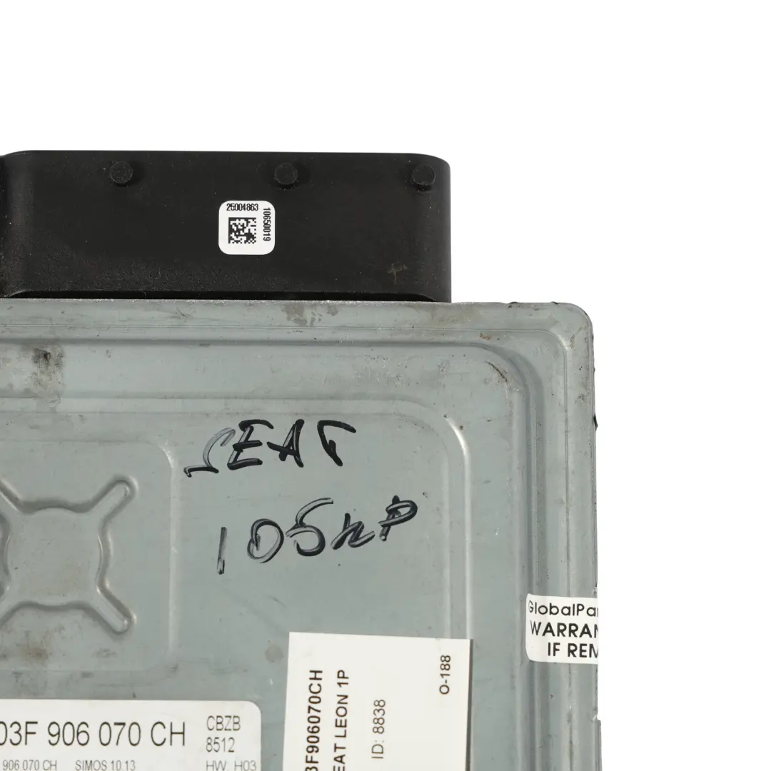 1P 1.2 TSI CBZB 105CH Module Commande Moteur ECU Manuel pour Seat Leon à propos du numéro de pièce 03F906070CH Seat Leon 1P 1.2 TSI CBZB 105CH Module Commande Moteur ECU Manuel - SKU 03F906070CH - Numéro de pièce 03F906070CH